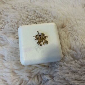 Gold unicorn Pegasus necklace charm with diamond